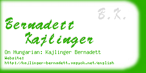 bernadett kajlinger business card